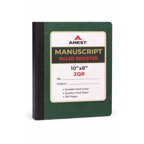 AMEST MANUSCTIPT RULED REGISTER 10X8 2QR                     